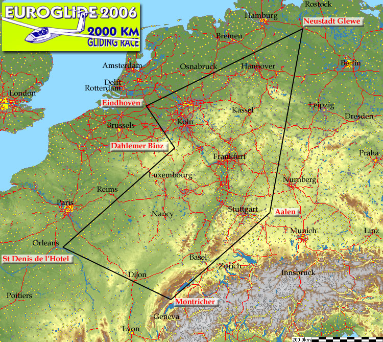 Itinerary Euroglide 2006